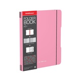 Тетрадь 2х48 л. А5+,  клетка Erich Krause, FolderBook Pastel, съемная пластиковая обложка, двойной блок, розовый, ЕК51397