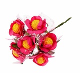 Букетик декор для творчества Гвоздика турецкая, набор-букет=6 цветков, d=3 см, длина 10 см