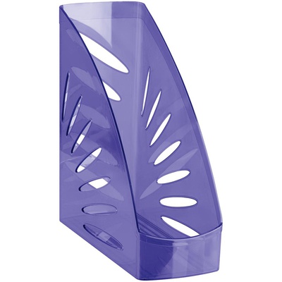 Стойка-угол для бумаг пластик 110 х 245 х 263мм, СТАММ "Тропик", тонированный фиолетовый ЛТ362/ЛТВ-31247