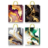 Пакет подарочный deVENTE Marble, 18 х23 х8 см (микс), вертикальный, тиснение фольгой, бумага 210г/м2, 4 дизайна, 9041424