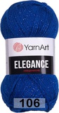 Пряжа YarnArt Elegance 50г/130м (88% хлопок, 12% металлик) 106 синий