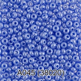 Бисер стеклянный GAMMA 5гр непрозрачный блестящий, голубой, круглый 10/*2,3мм, 1-й сорт Чехия, А045 (38020)