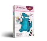 Набор для изготовления игрушки, "Miadolla" AC-0363, Пенал. Динозавр, высота изделия 21*16см, (сложность ***), 14+