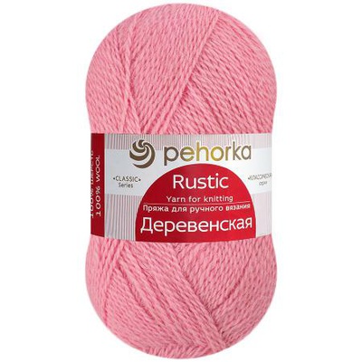 Пряжа  ПЕХ Деревенская 100г/250м (100% полугрубая шерсть) 125 камелия