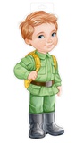Плакат вырубной "Мальчик в военной форме" А3  5902400