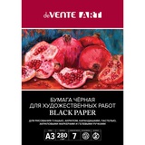 Папка для рисования A3 (420x297 мм) 7л. блок черная бумага 280г/м2, deVENTE. ART,  обложка мелованный картон 210 г/м2   2135405