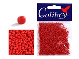 Стеклянный бисер Colibry 20г непрозрачный блестящий красный (66)