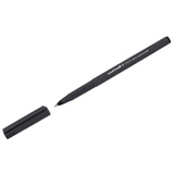 Ручка-роллер 0,5мм, Uni "Uni-Ball II Micro UB-104" черная, корпус пластиковый, серый, одноразовая, 66251