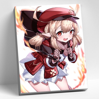 Картина по номерам (на холсте) 30х40см Геншин. Кли, CHR0225 (сложность **)