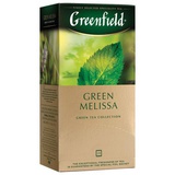 Чай GREENFIELD "Green Melissa", зеленый, 25 пакетиков в конвертах по 2г,  [620064]