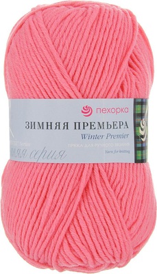 Пряжа  ПЕХ Бисерная 100гр/450м (100%акрил) 11 ярко-розовый