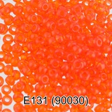 Бисер стеклянный GAMMA 5гр прозрачный, ярко-оранжевый, круглый 10/*2,3мм, 1-й сорт Чехия, Е131 (90030)