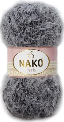 Пряжа NAKO PARIS 100г/245м (60%полиамид/40%акрил), серо-чёрный [21305]