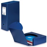 Короб архивный 100 мм, пластик 0.9мм ( до 900л), "Energy", на кнопке, разборный, синий,  [235375]