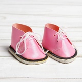Ботинки для куклы "Завязки", длина подошвы 6 см, 1 пара, цвет нежно-розовый  [3495211]