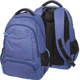 Рюкзак подростковый "deVENTE" 40x33x17 см, текстильный, эргономичная дышащая спина, 1 отделение, 3 передних кармана, 2 боковых кармана, синий с бирюзовой отделкой 7032871