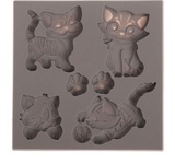 Молд (силиконовый) "Котятки", 8 х 8 см
