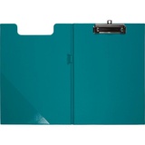 Папка-клипборд A4 (225x312 мм) deVENTE. Pastel, усиленная с внутренним карманом, картон  2,5 мм, покрытие ПВХ 150 мкм, ширина прижима 12 см, бирюзовая, в пластиковом пакете, 3034116