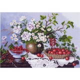 Канва с рисунком 37х49см Натюрморт с ягодами Матренин Посад,  [1232]