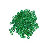 Пайетки плоские голографические Астра, 3 мм, 10г, зеленый, в пластиковом пакете с блистерным подвесом, [50104]