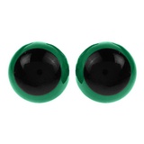 Глаза винтовые с заглушками, полупрозрачные 4 шт, цвет зеленый, 1,3*1,3 см, 1553380