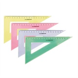 Треугольник 30°, длина 12см, пластиковый тонированный, цвет в ассортименте, 08.21.41 [053697]