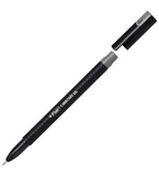Ручка гелевая 0,5мм черная Flair "Carbonix-ll", карбоновый корпус, [F-1383/черн.]