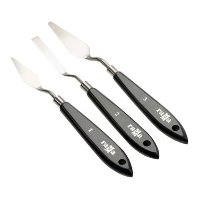 Набор мастихинов  Гамма "Студия", набор 3шт. кованные (формы лезвий: капля, ромб, прямоугольный.), 2131018_01_01