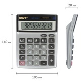 Калькулятор настольный STAFF STF-1110, 10 разрядов, двойное питание, металлическая панель  [250117]