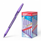 Ручка шариковая 0,7мм фиолетовый ErichKrause® R-301 Violet Stick&Grip, корпус прозрачный, ЕК44592
