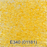Бисер стеклянный GAMMA 5гр "сольгель" прозрачный, светло-желтый, круглый 10/*2,3мм, 1-й сорт Чехия, Е340 (01181)