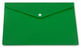 Папка на кнопке А4, 180 мкм Бюрократ, непрозрачная зеленая, PK803ANGRN