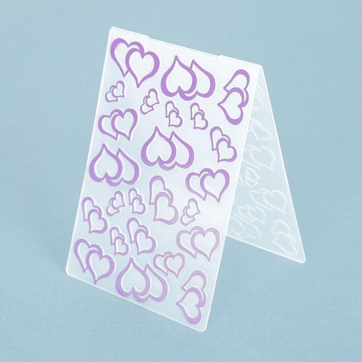 Трафарет пластиковый для эмбосирования Сердечность 29,5см × 10,5см [2513898]