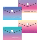 Папка на кнопке А7 (74х105мм), 180 мкм непрозрачная с рисунком, тиснение фольгой, deVENTE. Degrade ( ассорти) 3071319