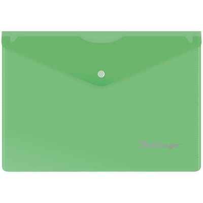 Папка на кнопке А5+ зеленая 180мкм Berlingo,  [192622]
