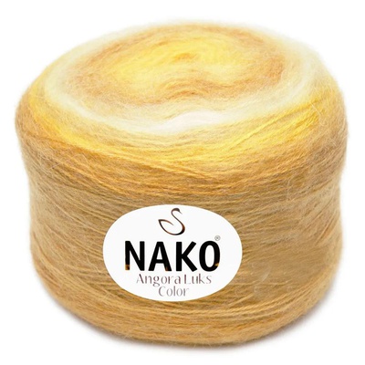 Пряжа NAKO Angora Luks Color 150г/810м (5% мохер / 15% шерсть / 80% акрил) (82363)