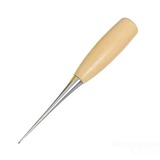 Шило малое конусообразное ( 6см ), никелированное, деревянная ручка,  [110049 Р]