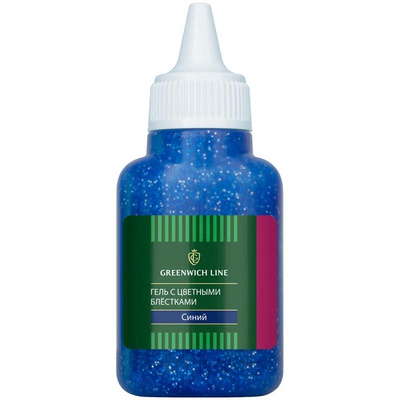 Гель с цветными блестками синий 40 мл
