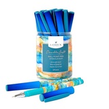 Ручка шариковая на масляной основе 0,7мм синяя Lorex Watercolor. Blur "Double Soft", игловидный наконечник, с металлиеским наконечником, резиновый грип, прорезиненный корпус, LXOPDS-WT1