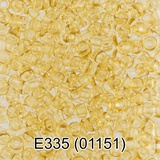 Бисер стеклянный GAMMA 5гр "сольгель" прозрачный, салатово-желтый, круглый 10/*2,3мм, 1-й сорт Чехия, Е335 (01151)