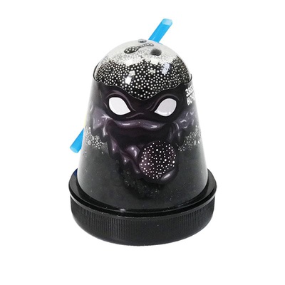 Слайм Slime "Ninja", Звездная ночь", с пенопластовыми шариками, черный, 130г, S130-5