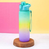 Бутылка для воды, (пластик) 1000 мл, Rainbow, green, 8027-04