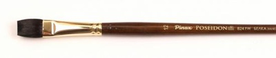 Кисть белка микс №12, плоская PINAX Poseidon, (длинная ручка) [805012]