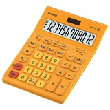 Калькулятор настольный CASIO GR-12С-RG (210х155 мм), 12 разрядов, двойное питание, ОРАНЖЕВЫЙ, GR-12C-RG