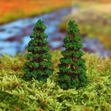 Миниатюра кукольная, "Дерево" набор 2 шт.  размер 1 шт 2,5*2,5*7,5 см, цвет светло-зеленый 3580708