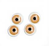 Глаза для игрушек бегающие радужка 18 мм, 4шт., коричневый [26633]