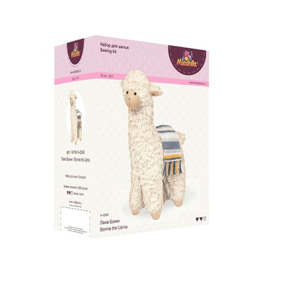 Набор для изготовления игрушки, "Miadolla" H-0249, Лама Бонни, высота изделия 32см, (сложность **), 14+
