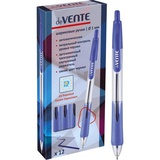 Ручка шариковая автоматическая 1мм синяя deVENTE, 3-х гранный корпус, резиновый держатель, 5070601