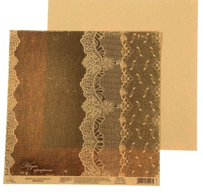 Бумага д/скрапб. Кружевные ленты 29,5х29,5см,  [1184406]