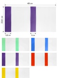 Набор обложек (5 шт.) 22,6х49см, полиэтилен 150мкм, для учебников универсальные, с цветным клапаном У226-5